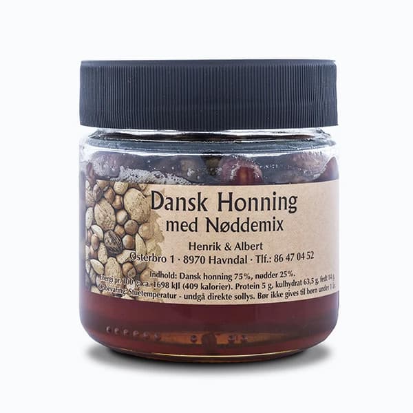 Dansk honning med nøddemix 200g