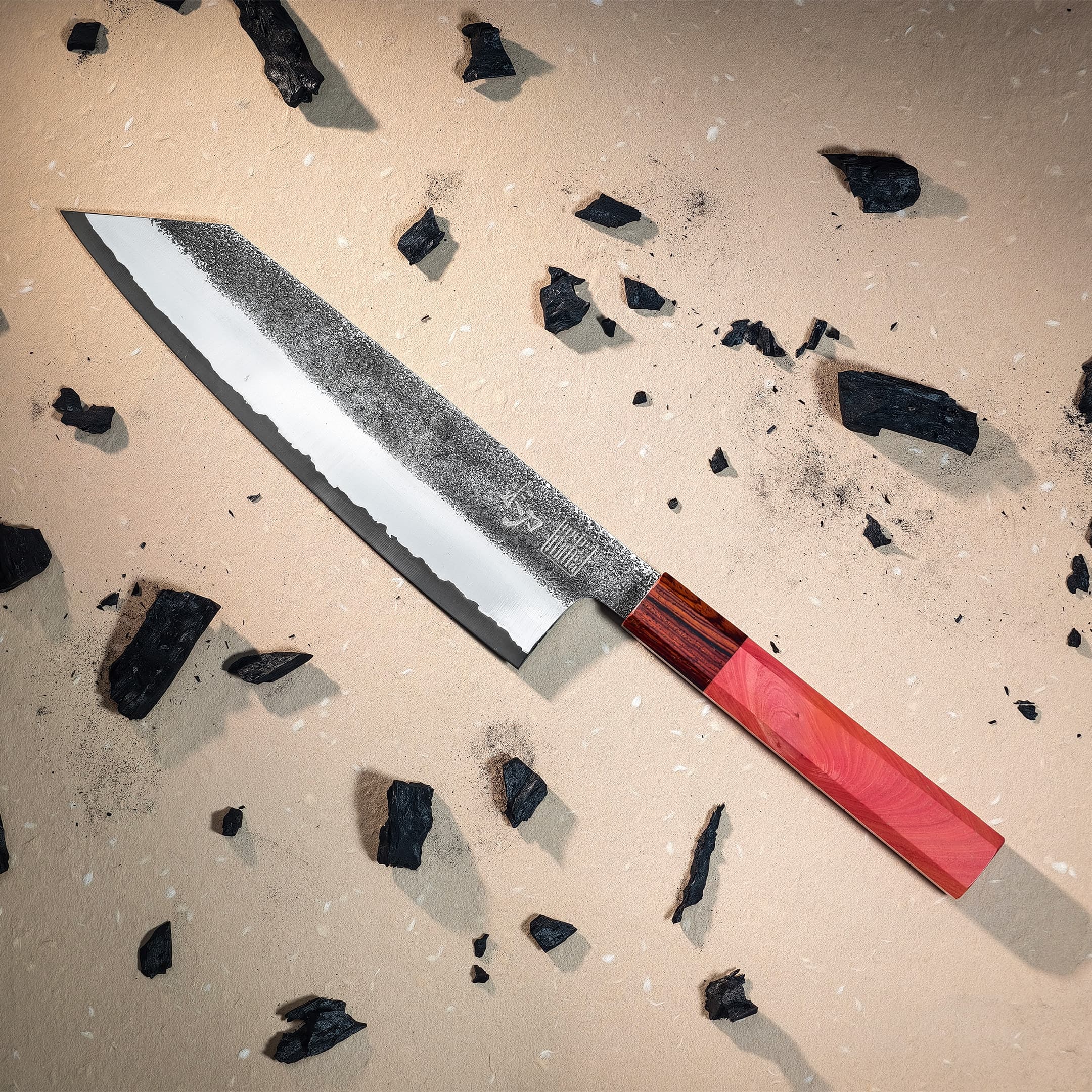 Aogami Blue Steel Nr. 2 Kokkekniv  [FORGE] - Ash & Chorme