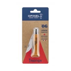 Opinel N°6 Carbon Steel 7,0 Cm. Bøg Blister - Kniv