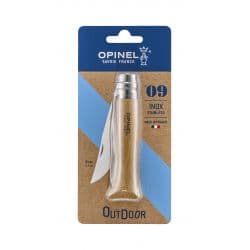 Opinel N°9 Stainless 9,0 Cm. Bøg Blister - Kniv